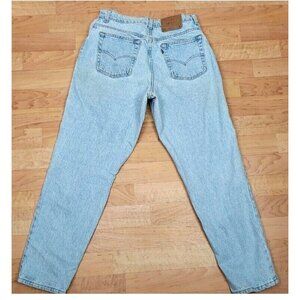 Levis 551 Jeans Womens 14 M High Waist Baggy Taper Leg Pants 32x30 LightWash USA